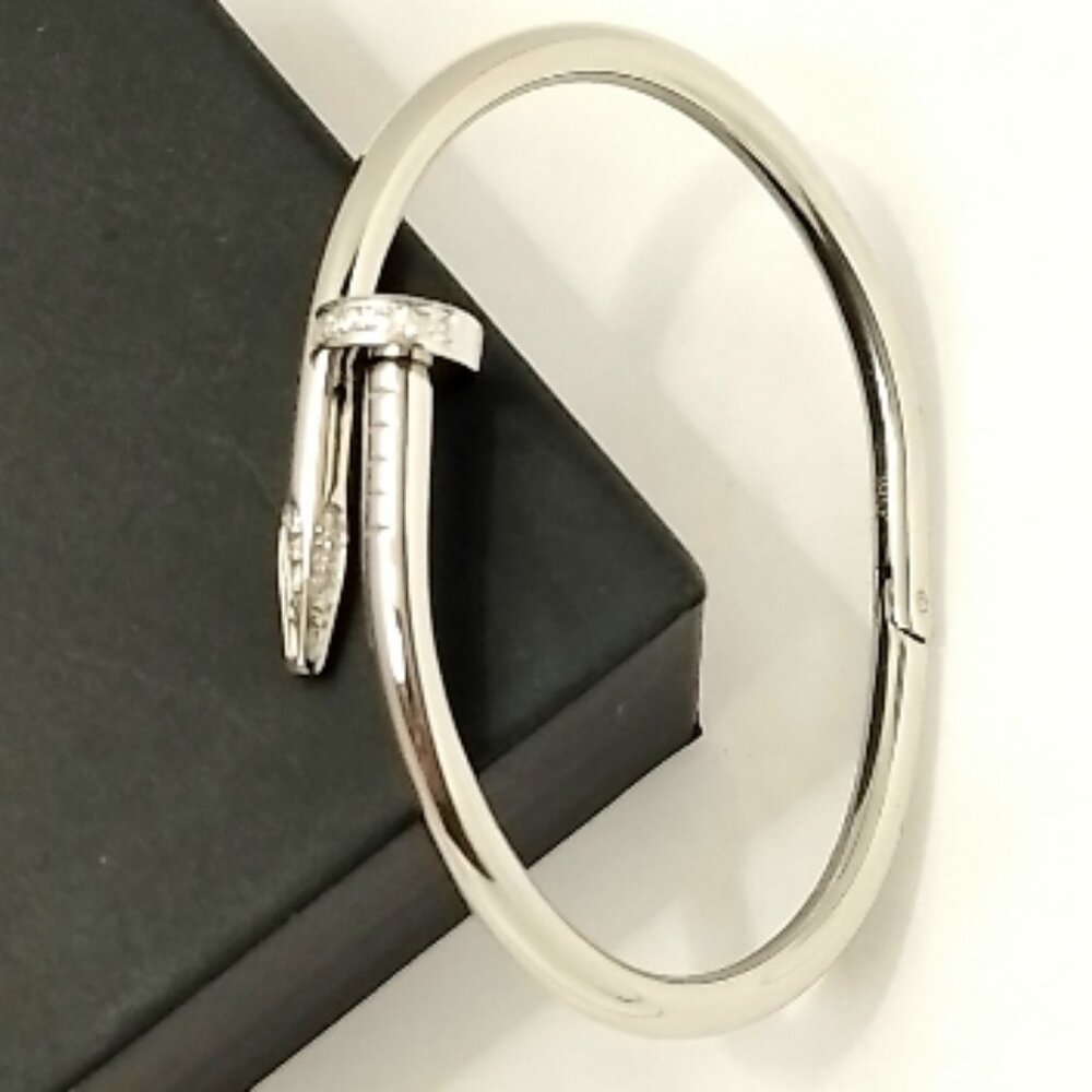 🌟18k Gold Plated Stud Bracelet with Cubic Zirconia 316L Steel Trendy Love
